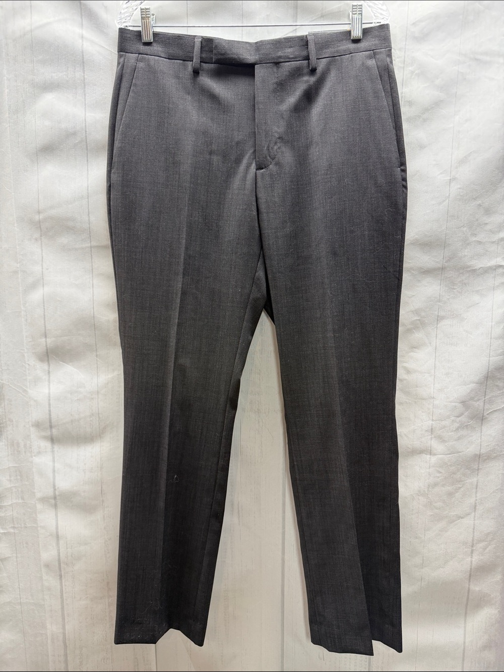 Marc Anthony NWT Men's Charcoal Gray Wool Slim Fit Dress Pants Size 32 x 30